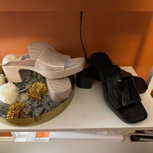 GUCCI Rubber Logo Platform Slide Sandals(NWOT)